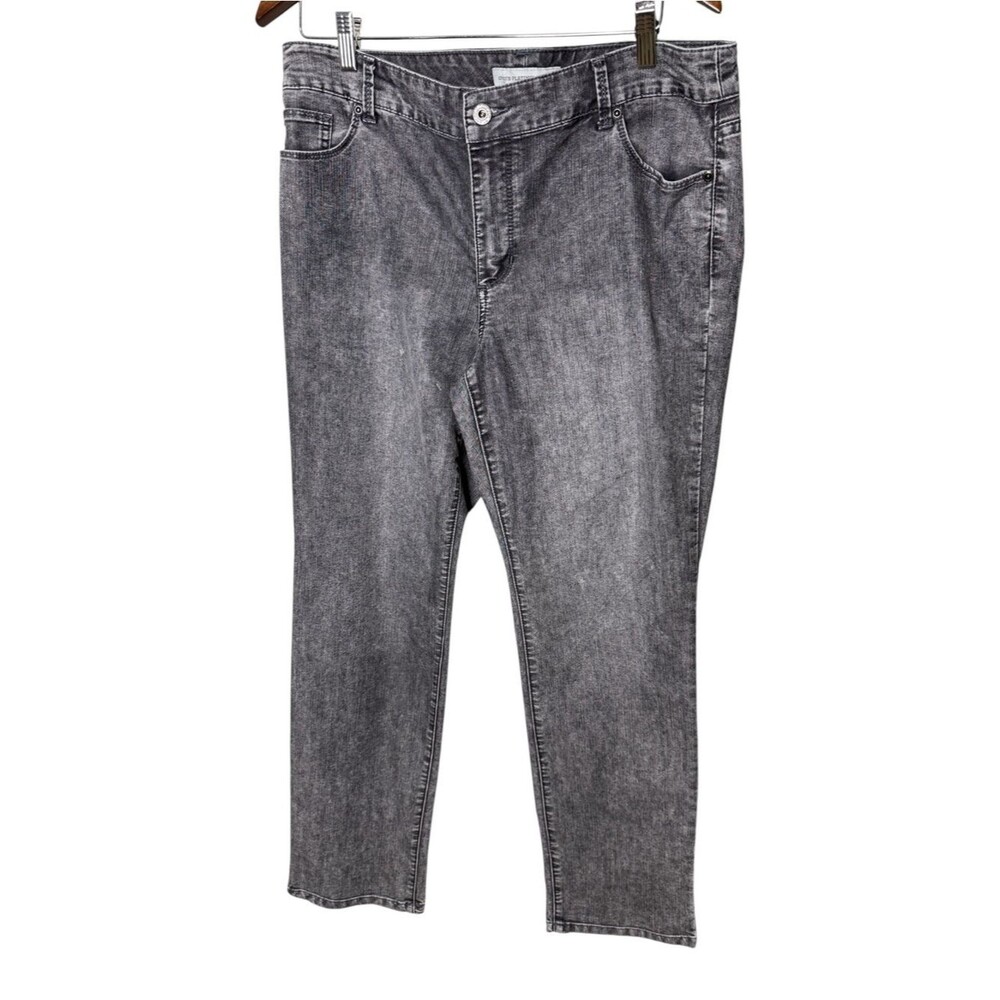 Chico's Platinum Denim Gray Size 2.5 14 Regular Jeans